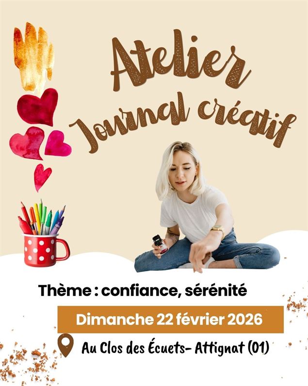 Atelier journal créatif : confiance et sérénité - Danielle Dubois