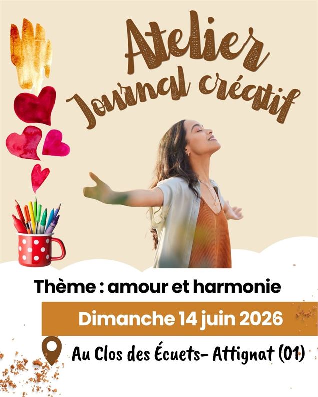 Atelier journal créatif : amour et harmonie_Attignat - Danielle Dubois
