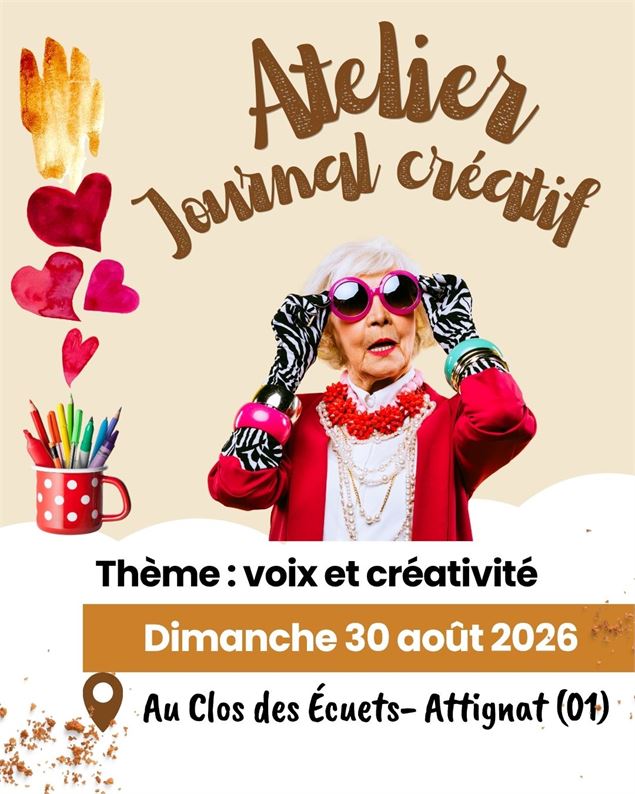 Atelier journal créatif :  voix et créativité_Attignat - Danielle Dubois