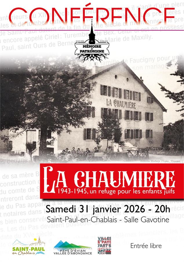 Affiche de la conférence - Archives de L'OSE