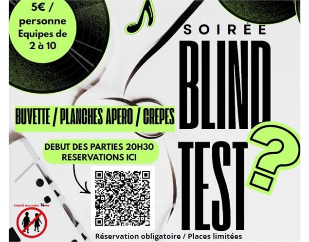 affiche blind test - Saint Fé la Fête