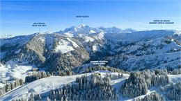 Vue aérienne ski à Notre Dame de Bellecombe - MJ Diffusion