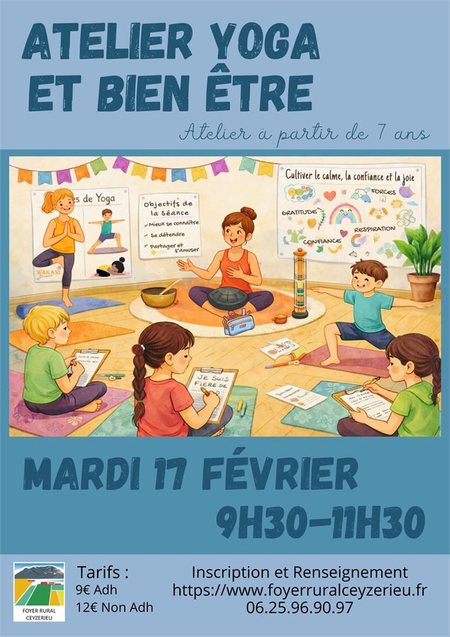 Atelier enfant : yoga bien être_Ceyzérieu - Foyer rural ceyzérieu