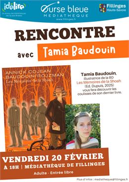 Rencontre avec Tamia Baudouin, l’illustratrice de la BD « Le Mémoires de la Shoah »_Fillinges - Serv