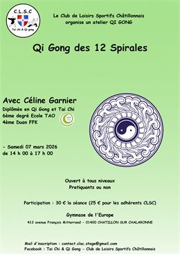Affiche Atelier du Qi Gong des 12 spirales - C.L.S.C