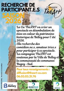 Recherche de participant(e)s pour la compagnie ThéÂrt_Belley - Cie ThéÂrt