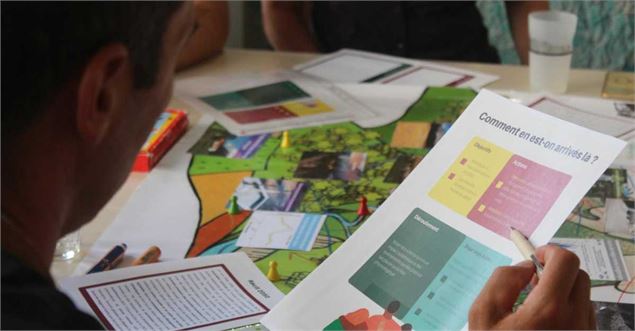 supports de la fresque visibles sur une table - France Nature Environnement