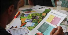 supports de la fresque visibles sur une table - France Nature Environnement