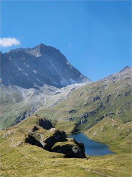 La Grand Charmotane, le mont Gelé, le glacier de Fenêtre et la fenêtre de Durand vu depuis Chanrion 