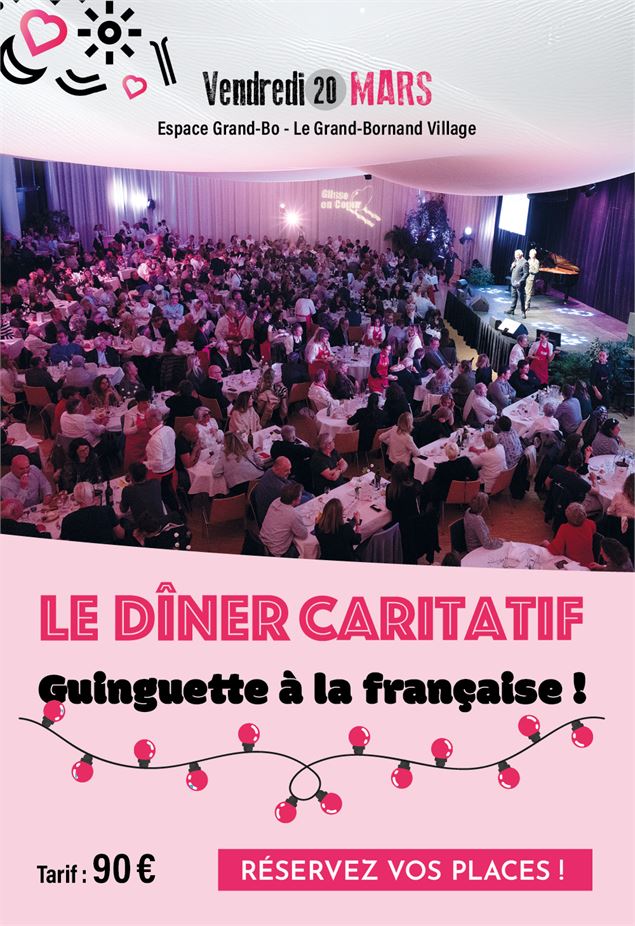 Glisse en Cœur, le Dîner Caritatif « Guinguette à la française »_Le Grand-Bornand - Glisse en Cœur, 
