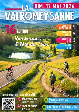 16ème édition de La Valromeysanne : randonnées pédèstres, cyclo, vtt et fête du four_Haut Valromey -