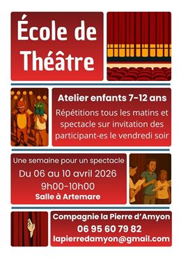 Atelier théâtre pour enfants de 7 à 12 ans avec la Cie la Pierre d'Amyon_Artemare - La Pierre d'Amyo