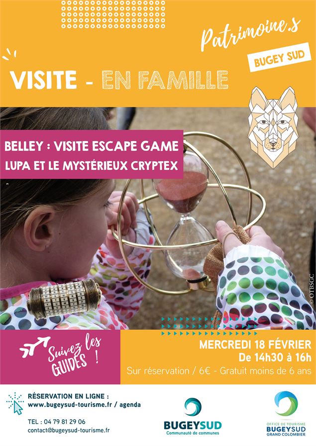 Visite en famille : L'ordre de Lupa et le mystérieux cryptex_Belley - OTBSGC