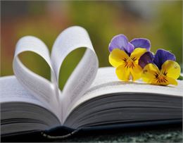 livre pages en coeur et fleurs - Pixabay pasja1000