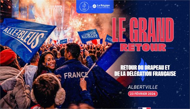Retour du drapeau Olympique et de la délégation française_Albertville