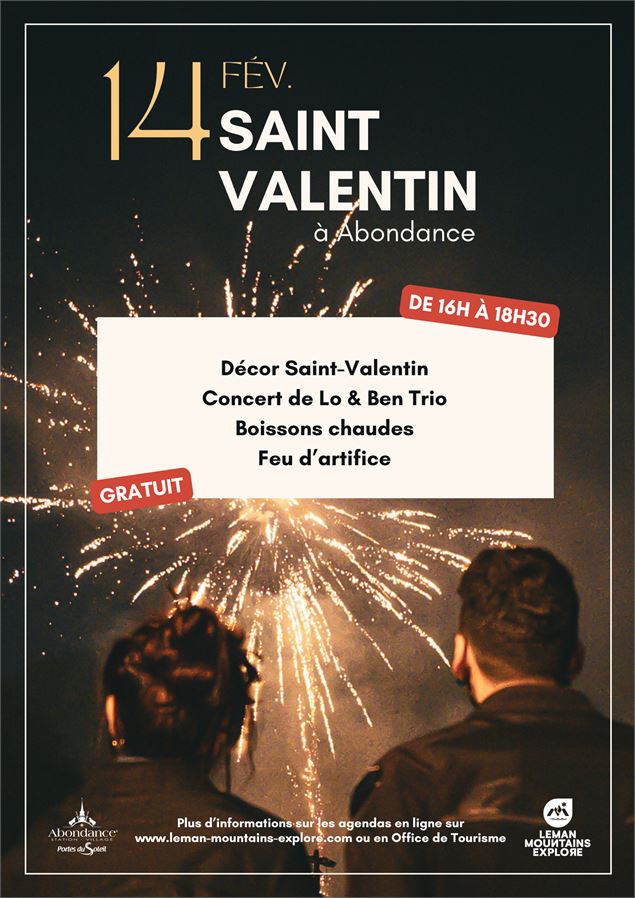 Affiche Saint-Valentin Abondance - OT PEVA