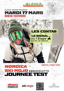 Journée test Nordica - Ski-Mojo - Exosquelette par Alaska Skishop_Les Contamines-Montjoie
