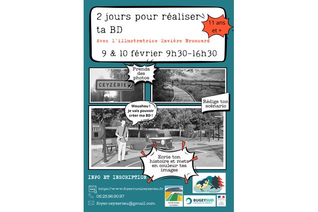 Atelier Vacances : 2 jours pour réaliser ta BD pour les 11 ans et plus_Ceyzérieu - Foyer Rural de Ce