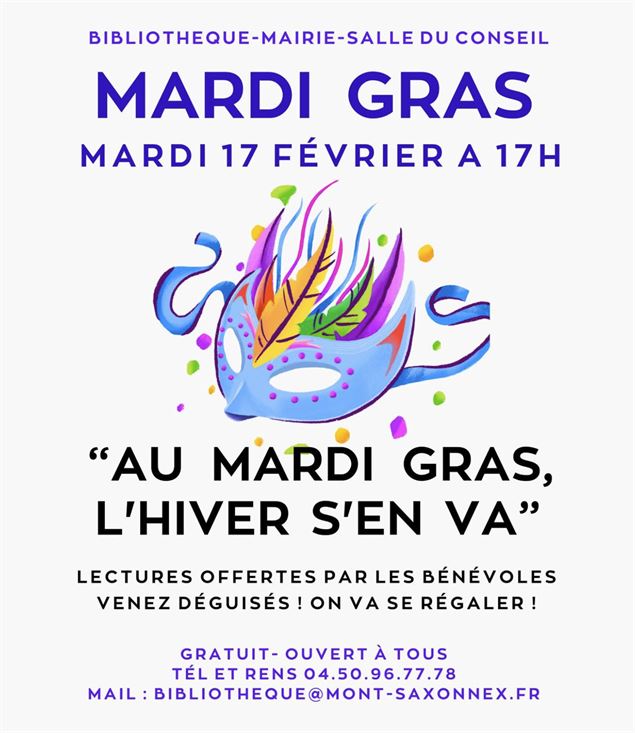 Mardi gras_Mont-Saxonnex - Bibliothèque de Mmont-Saxonnex