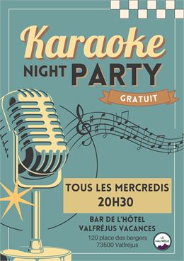 Affiche des karaokés du mercredi - Valfréjus Vacances