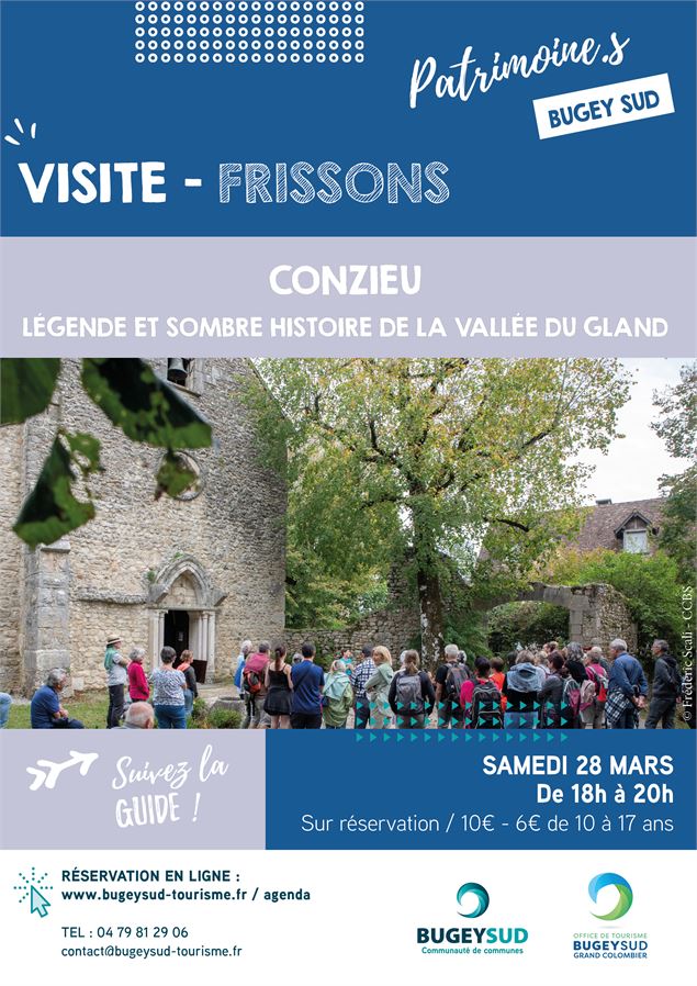 Visite frisson : Légende et sombre histoire de la vallée du Gland : Conzieu - Office de Tourisme Bug