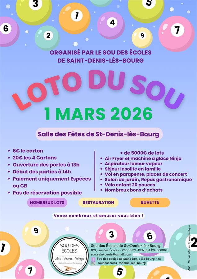 Loto du Sou - Sou des Écoles