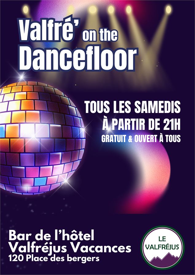 Affiche des soirées dansantes - Valfréjus Vacances