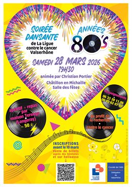 Soirée dansante spéciale années 80 - Ligue contre le cancer - Valserhône