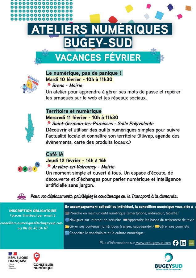 Atelier numérique : Le numérique pas de panique !_Brens - CCBS