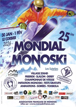 Affiche Mondial du monoski Le Corbier