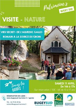 Affiche Visite guidée "Vieu secret : de l'aqueduc romain à la source du Groin"_Valromey-sur-Séran - 