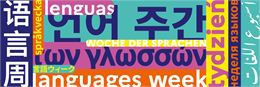 Une bannière avec la phrase "semaine des langues" en plusieurs langues - Eduscol