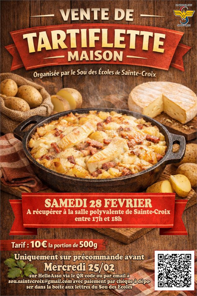 Affiche vente Tartiflette - non