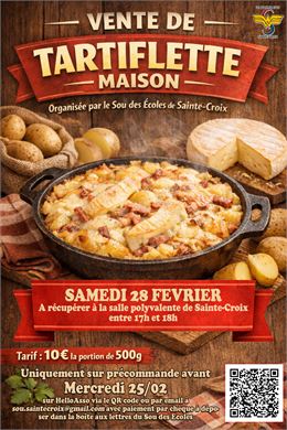 Affiche vente Tartiflette - non