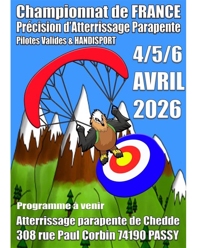 Championnat de France précision d'atterrissage parapente_Passy - Aerofiz