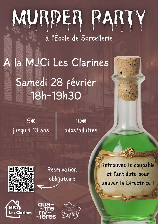 Murder Party à l'Ecole de Sorcellerie - MJCi Les Clarines