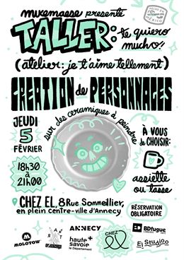 Atelier création de personnages sur céramique « Te quiero mucho » - animé par l’illustrateur mexicai