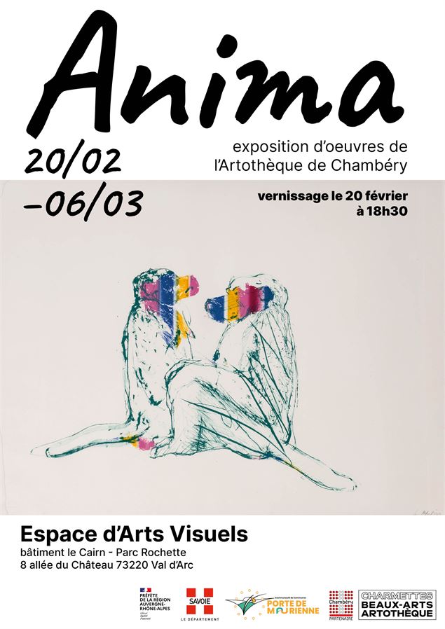 Affiche Exposition Anima - Espace d'Arts Visuels Le Cairn