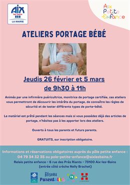 Les P'tites pauses - Ateliers Portage bébé - OK