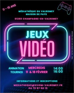 Jeux vidéo : animation et tournoi pour les 11 - 15 ans_Champagne-en-Valromey - Médiathèque du Valrom