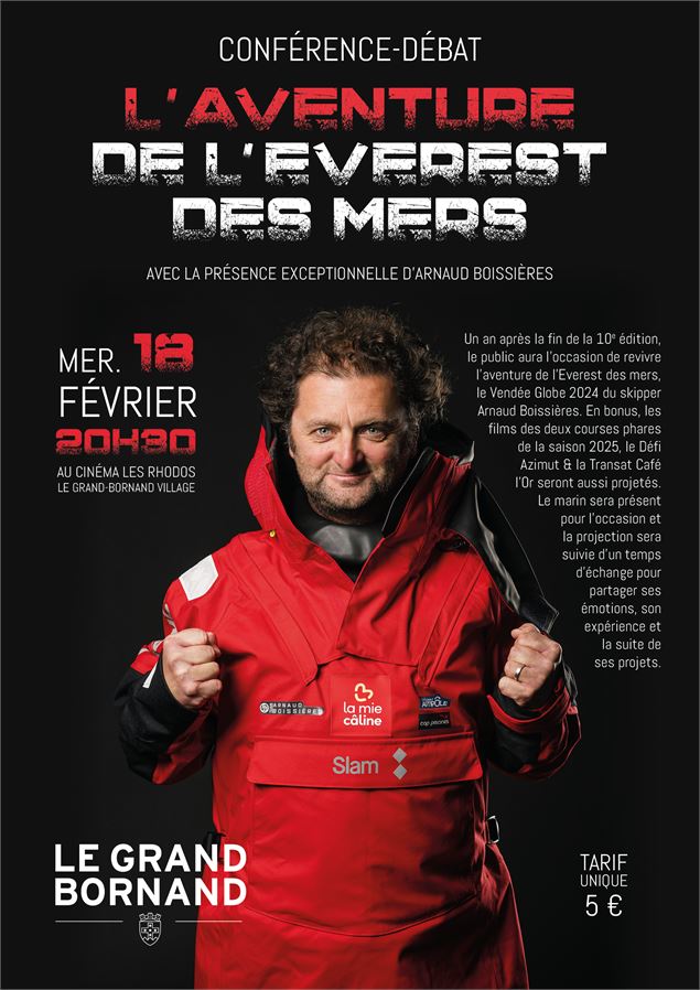 Conférence-débat : l’aventure de l'Everest des mers avec la présence exceptionnelle d'Arnaud Boissiè