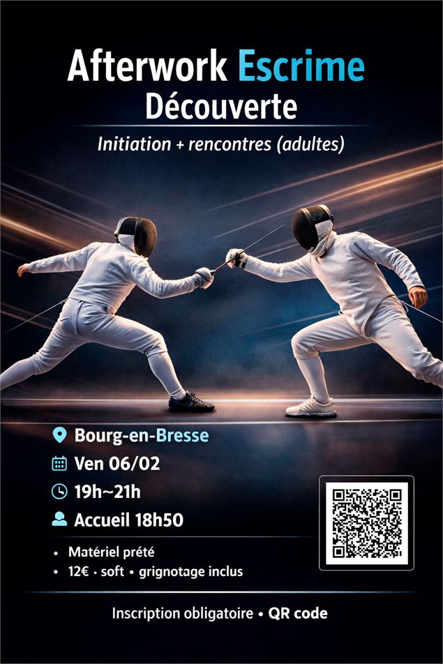 Afterwork Escrime – Découverte (adultes) - Mathieu Dhennin