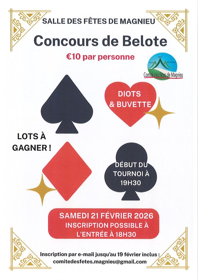 Concours de belote_Magnieu - Comité des fêtes