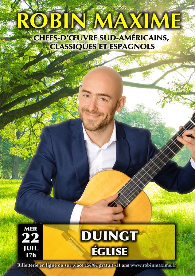 Concert Robin Maxime, chefs-d'oeuvre classiques, espagnols et sud-américains_Duingt