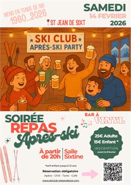 Groupe d'amis faisant la fête après le ski - ski club de saint jean de sixt
