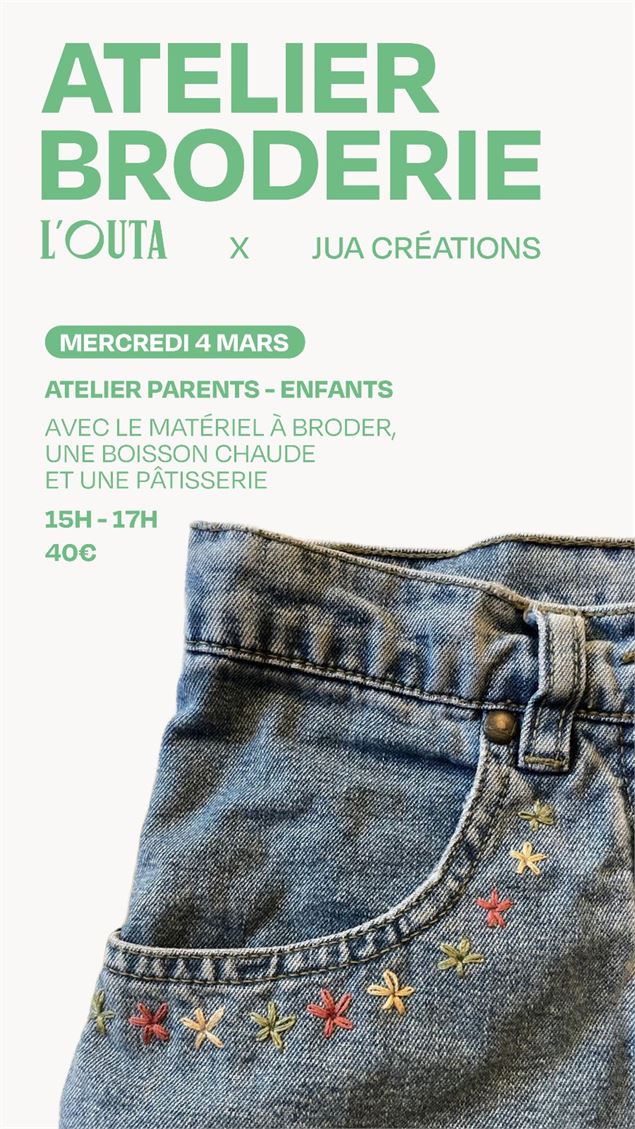affiche atelier broderie - Outa