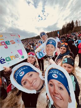 Les supporters d'Océane Michelon - Bauges ski nordique