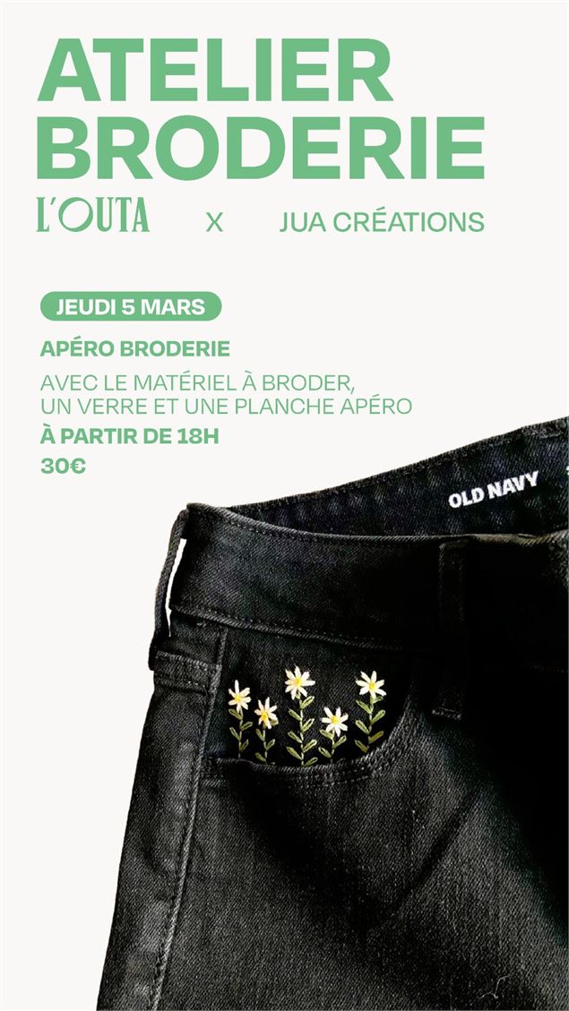 Affiche atelier broderie - Outa