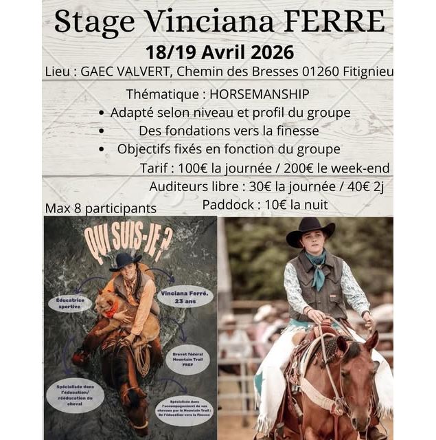 Stage de horsemanship avec Vinciana Ferre_Valromey-sur-Séran - Vinciana Ferre