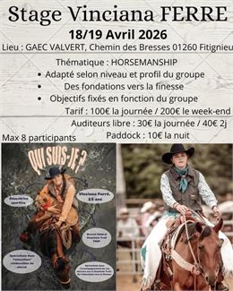 Stage de horsemanship avec Vinciana Ferre_Valromey-sur-Séran - Vinciana Ferre